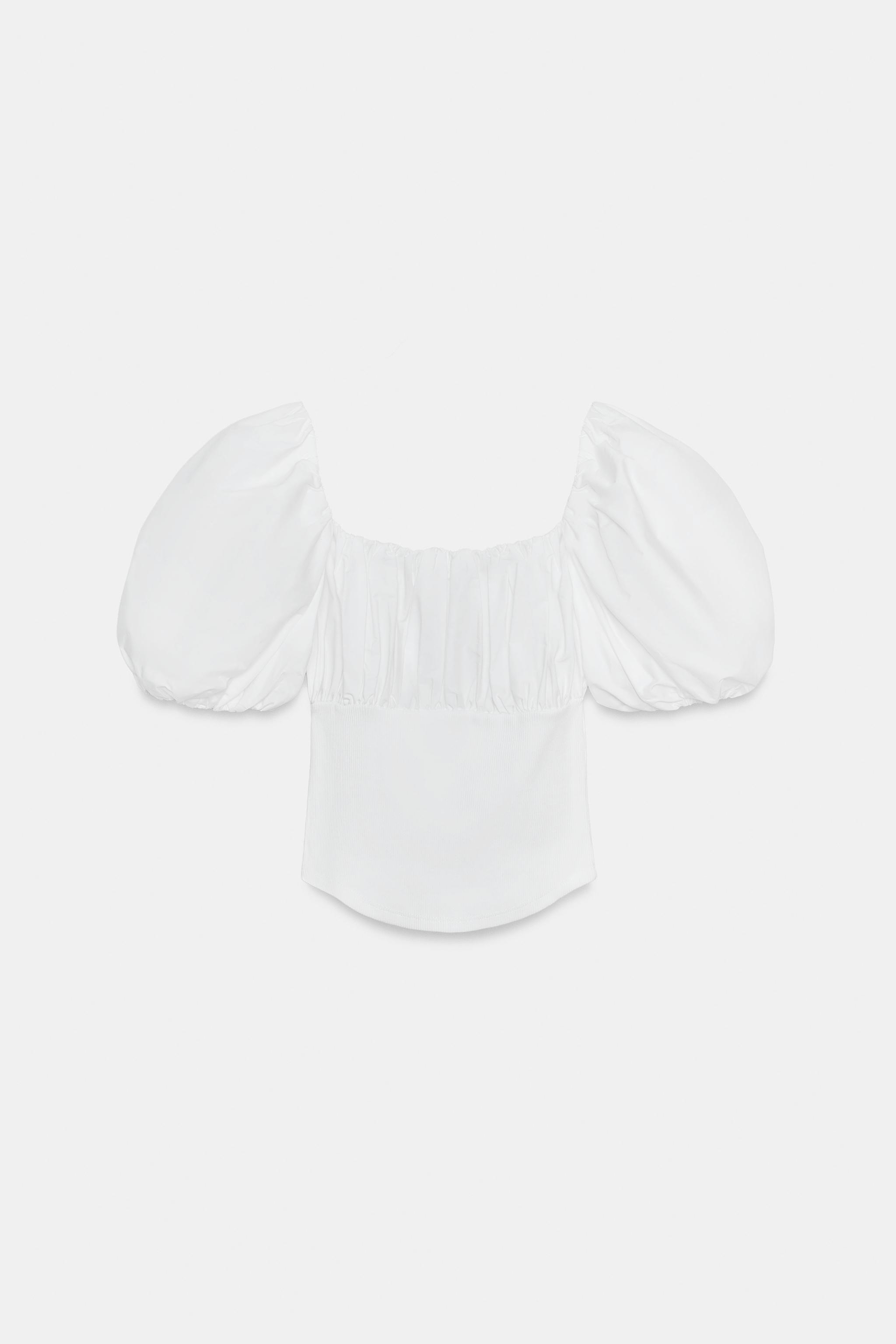 COMBINATION BALLOON SLEEVE TOP